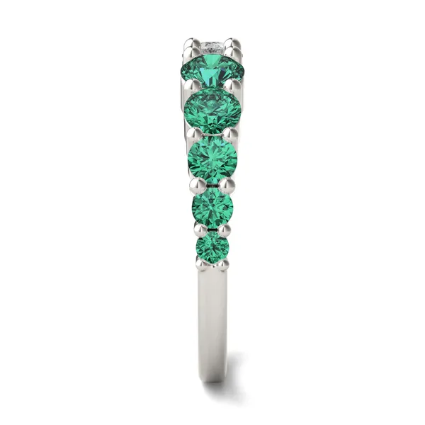 Graduated Open Emerald Ring