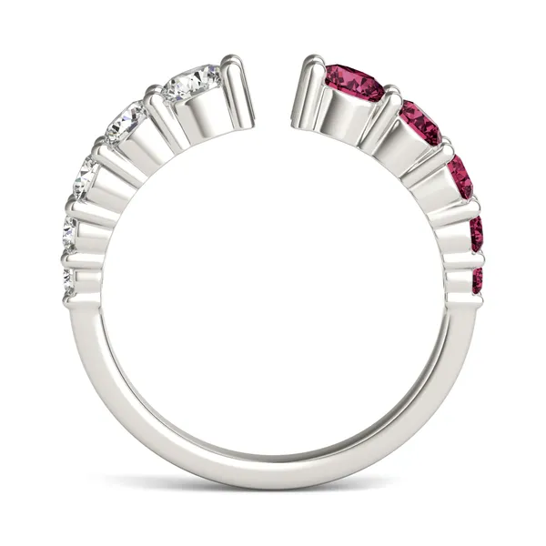 Graduated Open Ruby Ring