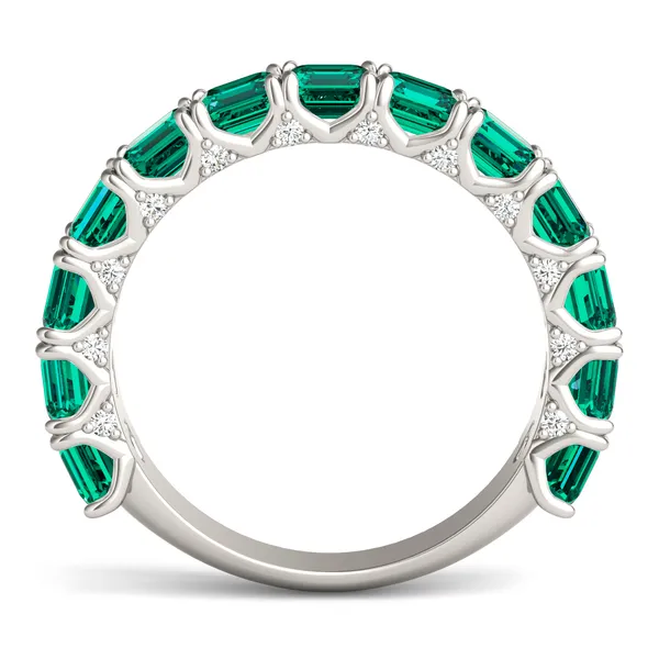 Emerald Color Asscher Voyager Ring