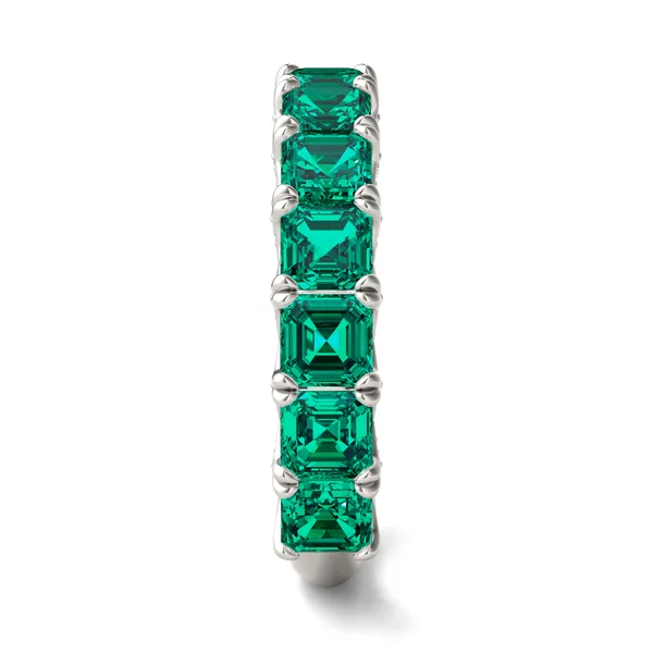 Emerald Color Asscher Voyager Ring