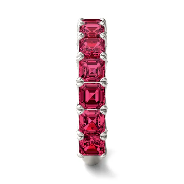 Ruby Color Asscher Voyager Ring