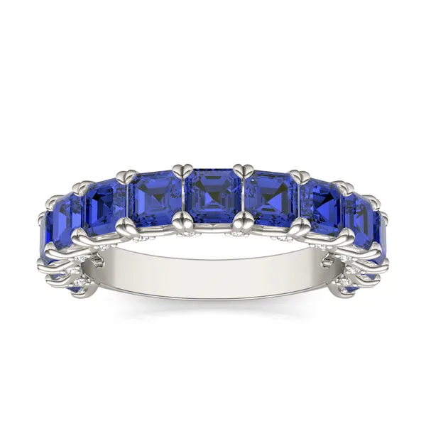 Sapphire Color Asscher Voyager Ring