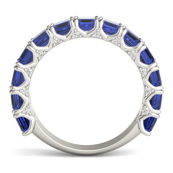 Sapphire Color Asscher Voyager Ring