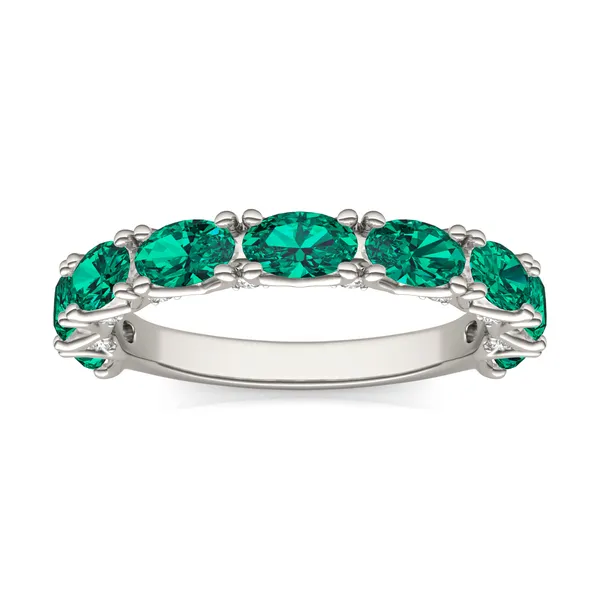 Emerald Color Oval Voyager Ring