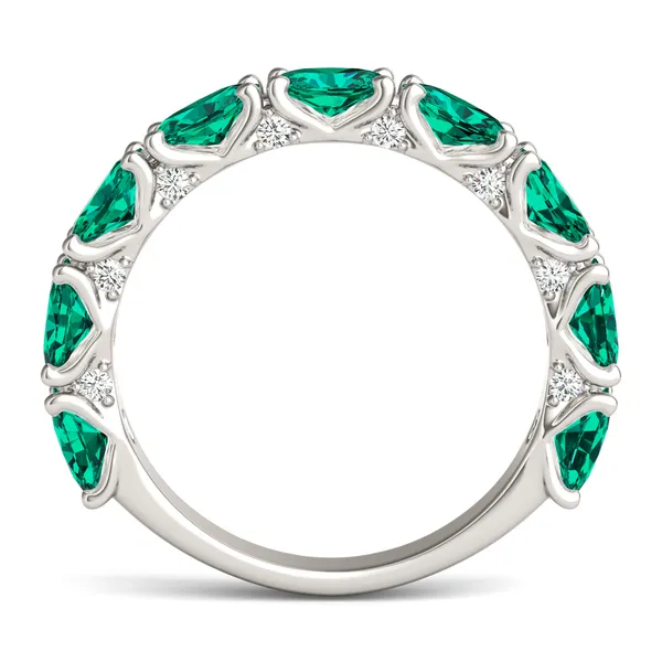 Emerald Color Oval Voyager Ring