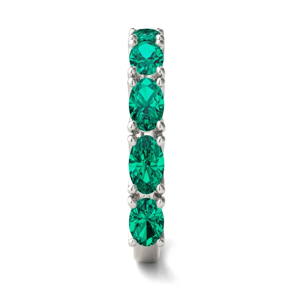 Emerald Color Oval Voyager Ring