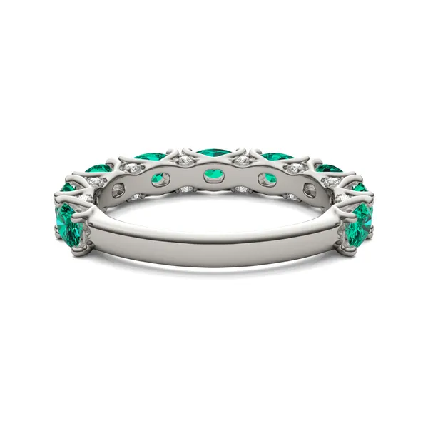 Emerald Color Oval Voyager Ring