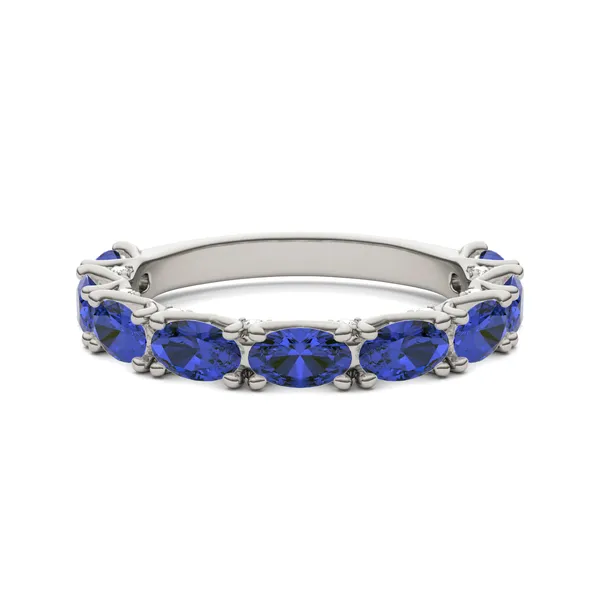 Sapphire Color Oval Voyager Ring
