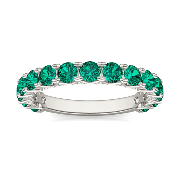 Emerald Round Brilliant Voyager Ring