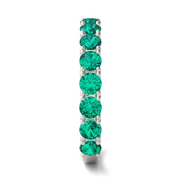 Emerald Round Brilliant Voyager Ring