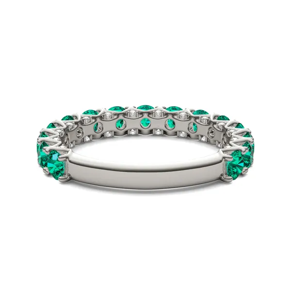 Emerald Round Brilliant Voyager Ring