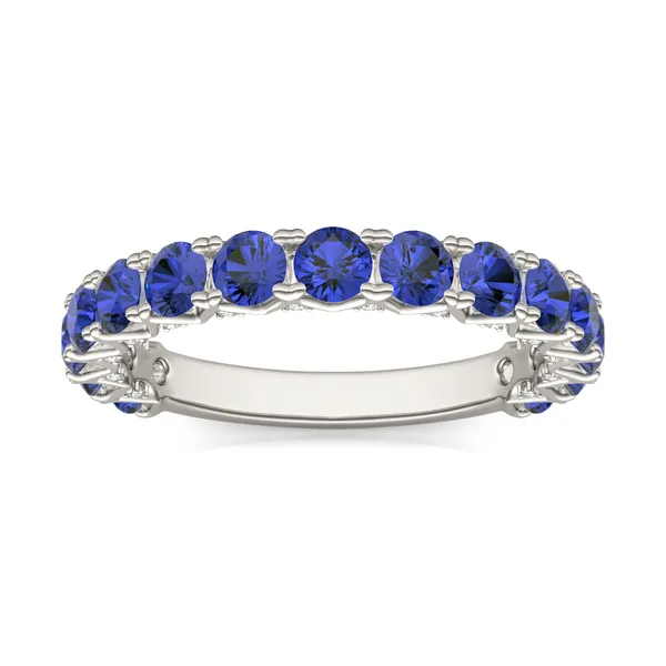 Sapphire Color Round Brilliant Voyager Ring