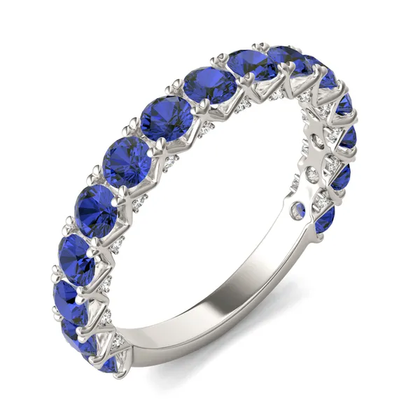 Sapphire Color Round Brilliant Voyager Ring