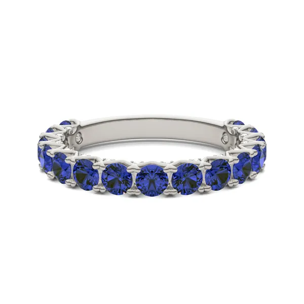 Sapphire Color Round Brilliant Voyager Ring