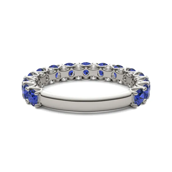 Sapphire Color Round Brilliant Voyager Ring