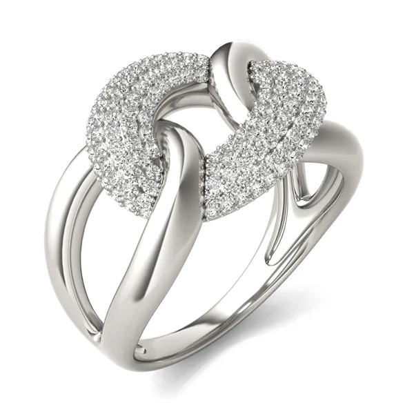 Oversized Pav Chain Statement Ring (1/2 ct. tw.)