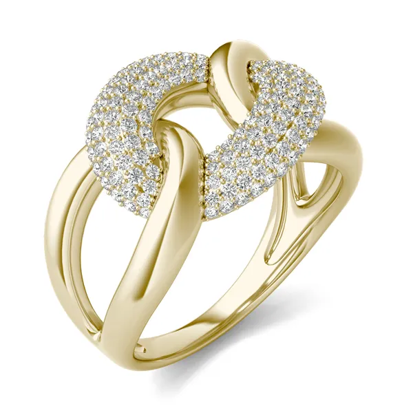 Oversized Pavé Chain Statement Ring (1/2 ct. tw.)