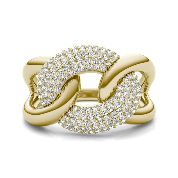 Oversized Pavé Chain Statement Ring (1/2 ct. tw.)