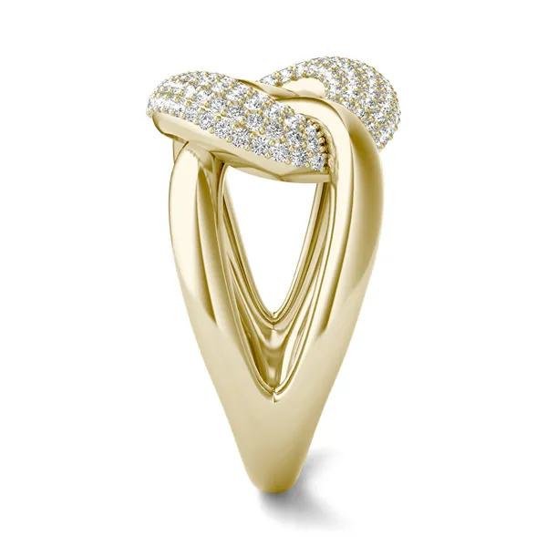 Oversized Pavé Chain Statement Ring (1/2 ct. tw.)
