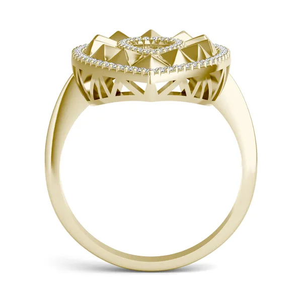 Duo Teardrop Ouro Statement Ring