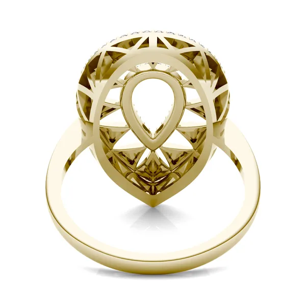 Duo Teardrop Ouro Statement Ring
