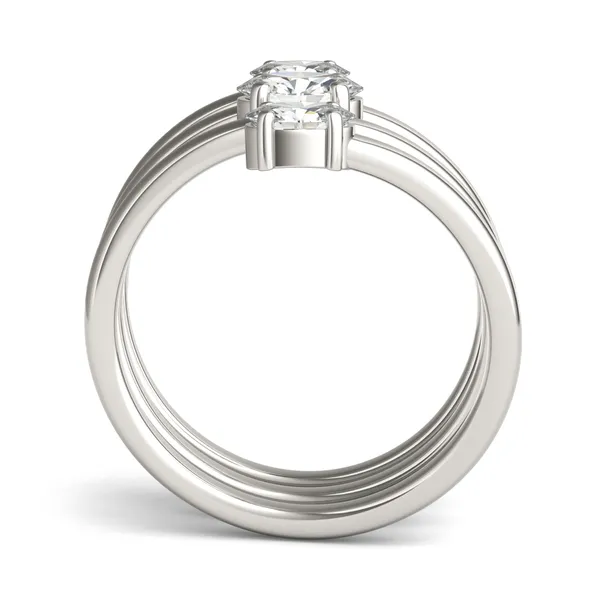 Three-Stone Spiral Statement Ring