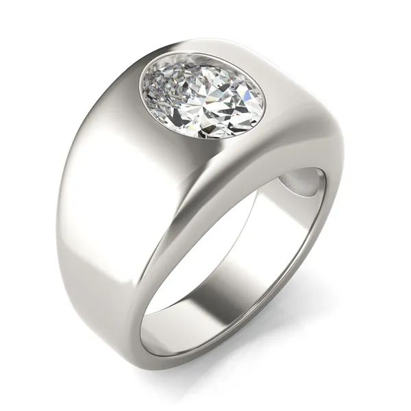 Oval Bezel Cigar Band Statement Ring