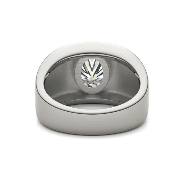 Oval Bezel Cigar Band Statement Ring