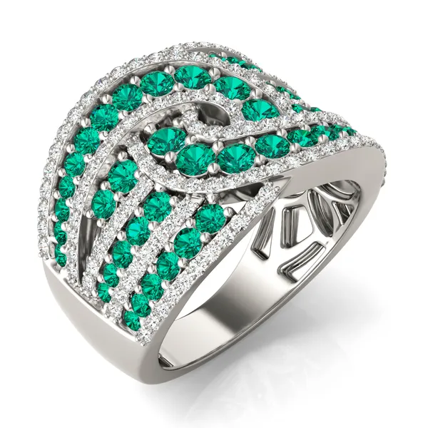 Emerald Delphine Statement Ring