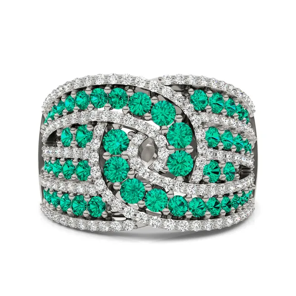 Emerald Delphine Statement Ring