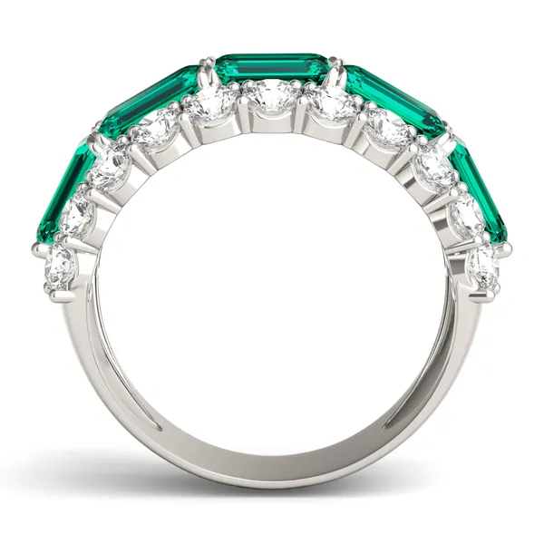 Emerald East-West Huntress Ring