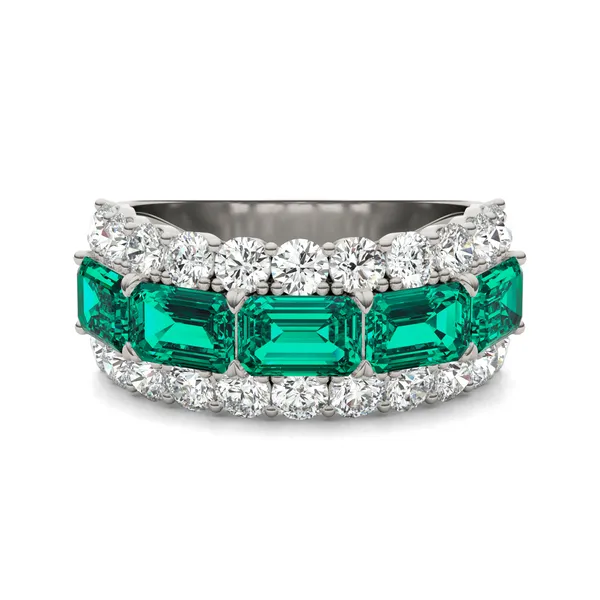 Emerald East-West Huntress Ring