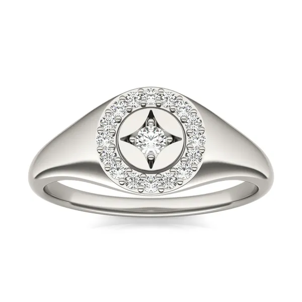 Signature Star Halo Signet Ring