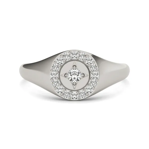 Signature Star Halo Signet Ring