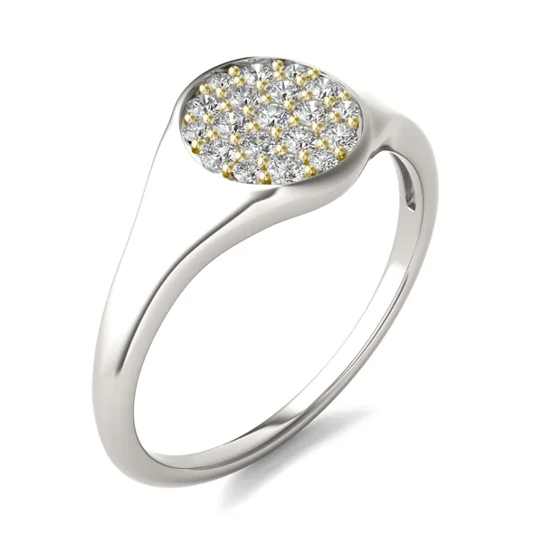 Signature Round Cluster Signet Ring
