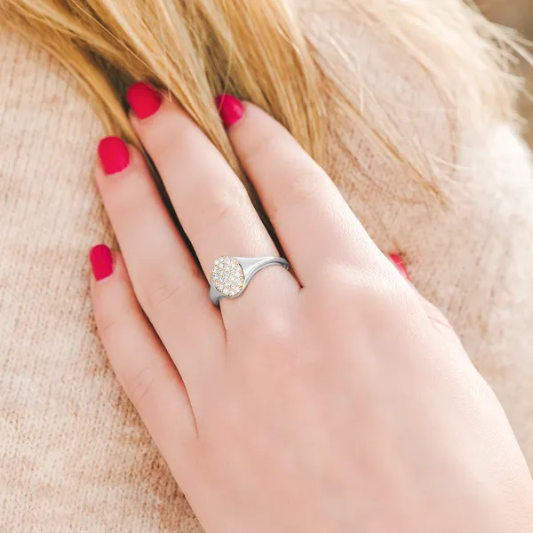 Signature Oval Cluster Signet Ring
