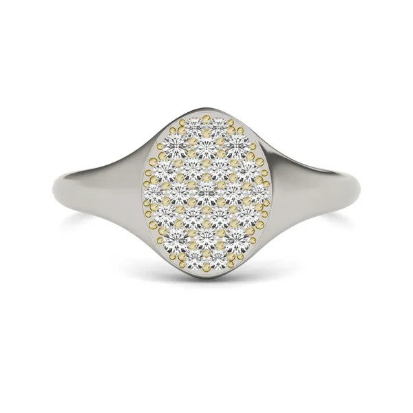 Signature Oval Cluster Signet Ring