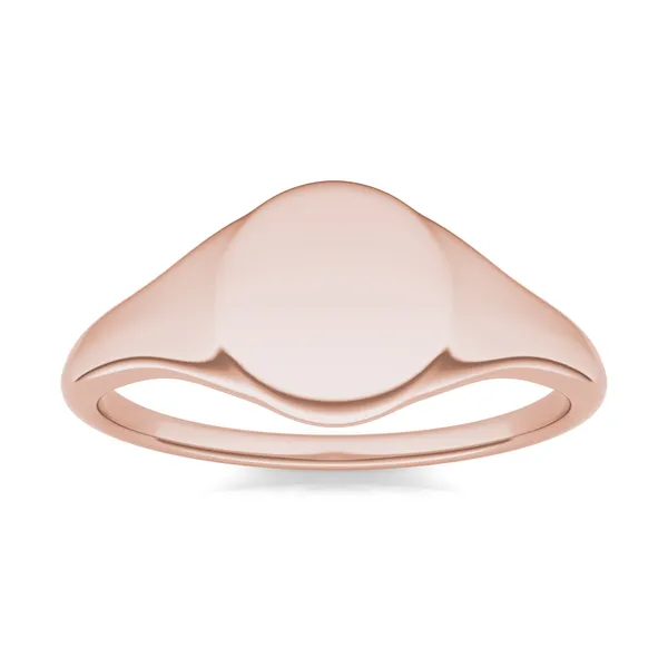 Signature Round Initial Signet Ring