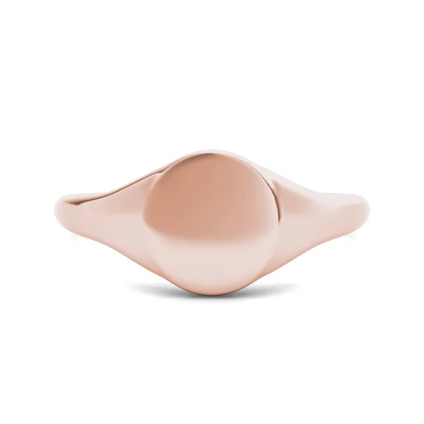 Signature Round Initial Signet Ring