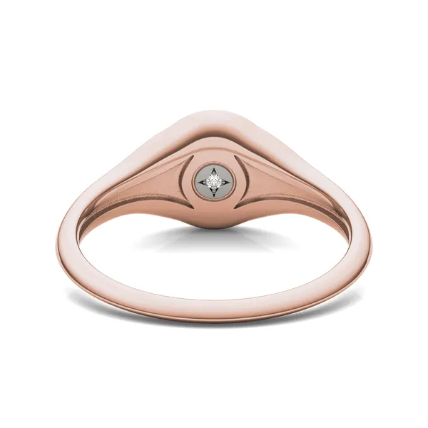 Signature Round Initial Signet Ring