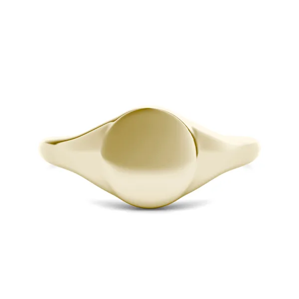 Signature Round Initial Signet Ring