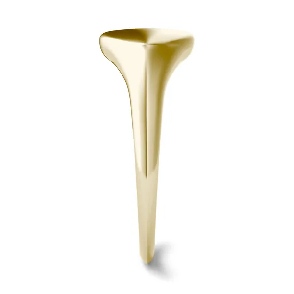 Signature Round Initial Signet Ring