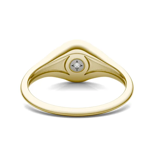 Signature Round Initial Signet Ring