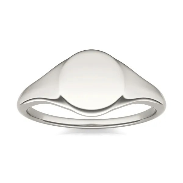 Signature Round Initial Signet Ring