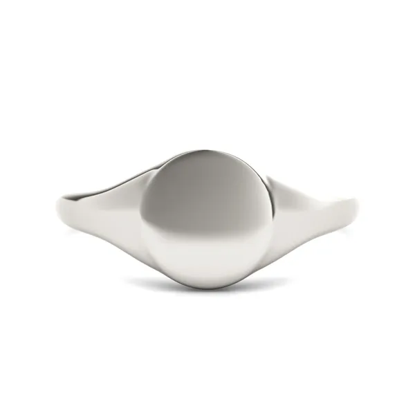 Signature Round Initial Signet Ring