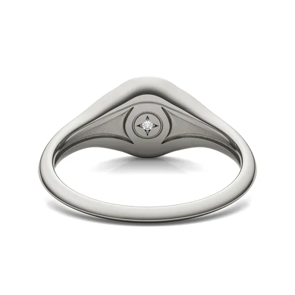 Signature Round Initial Signet Ring