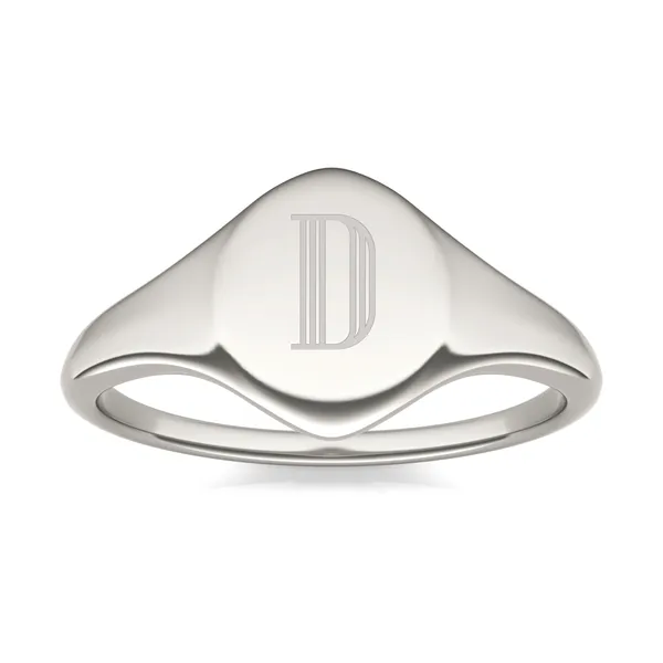 Signature Oval Initial Signet Ring