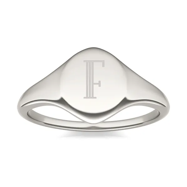 Signature Oval Initial Signet Ring