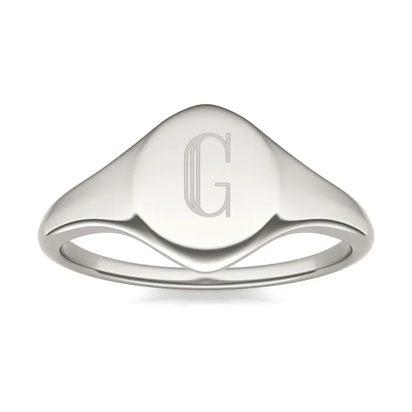 Signature Oval Initial Signet Ring