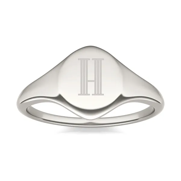 Signature Oval Initial Signet Ring